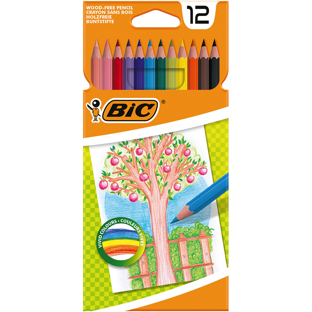 Crayon de couleur BIC pointe résistante x12