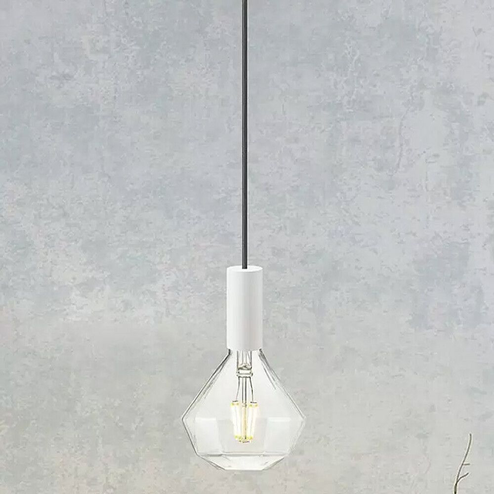 SOKKEL HOME SWEET HOME E27 BLANK HVIT