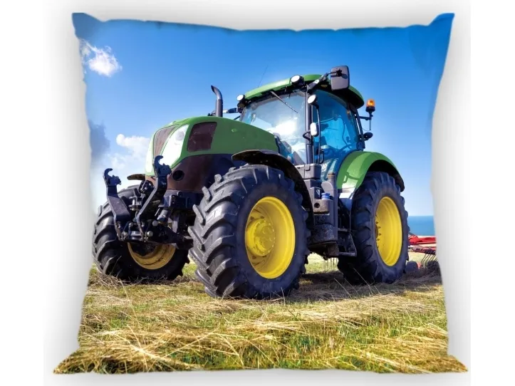 Traktor Grøn pudebetræk 40 x 40 cm