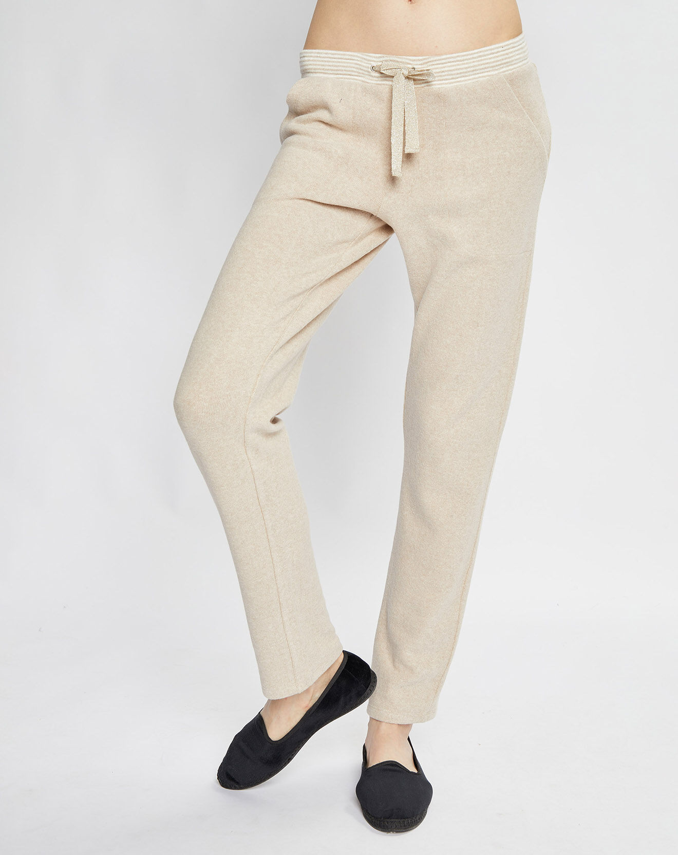 Le Chat Pantalon Sweethome beige/blanc