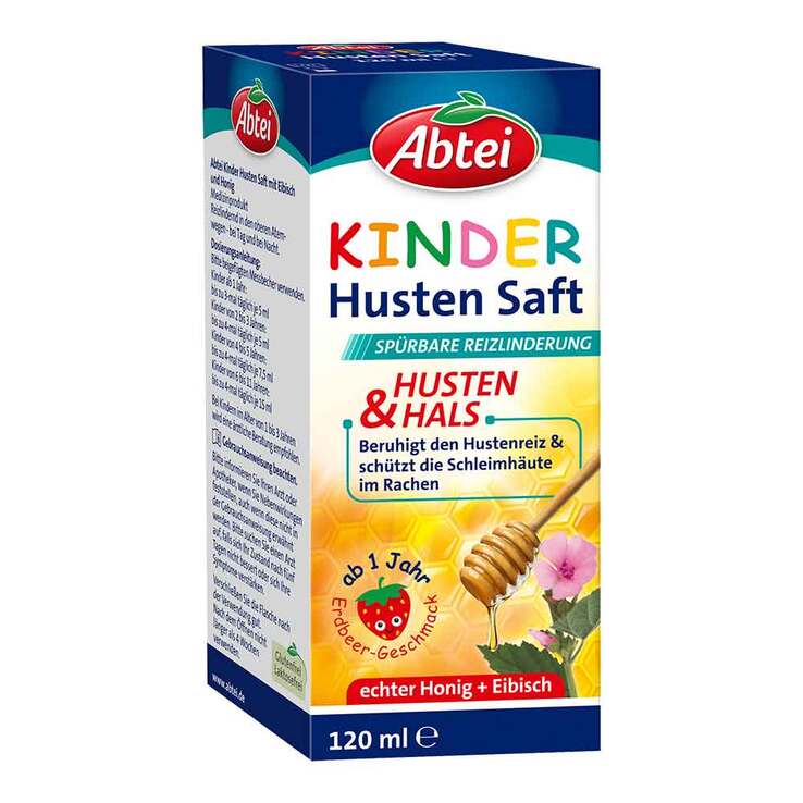 Abtei Kinder Husten Saft Eibisch und Honig, 120 ml