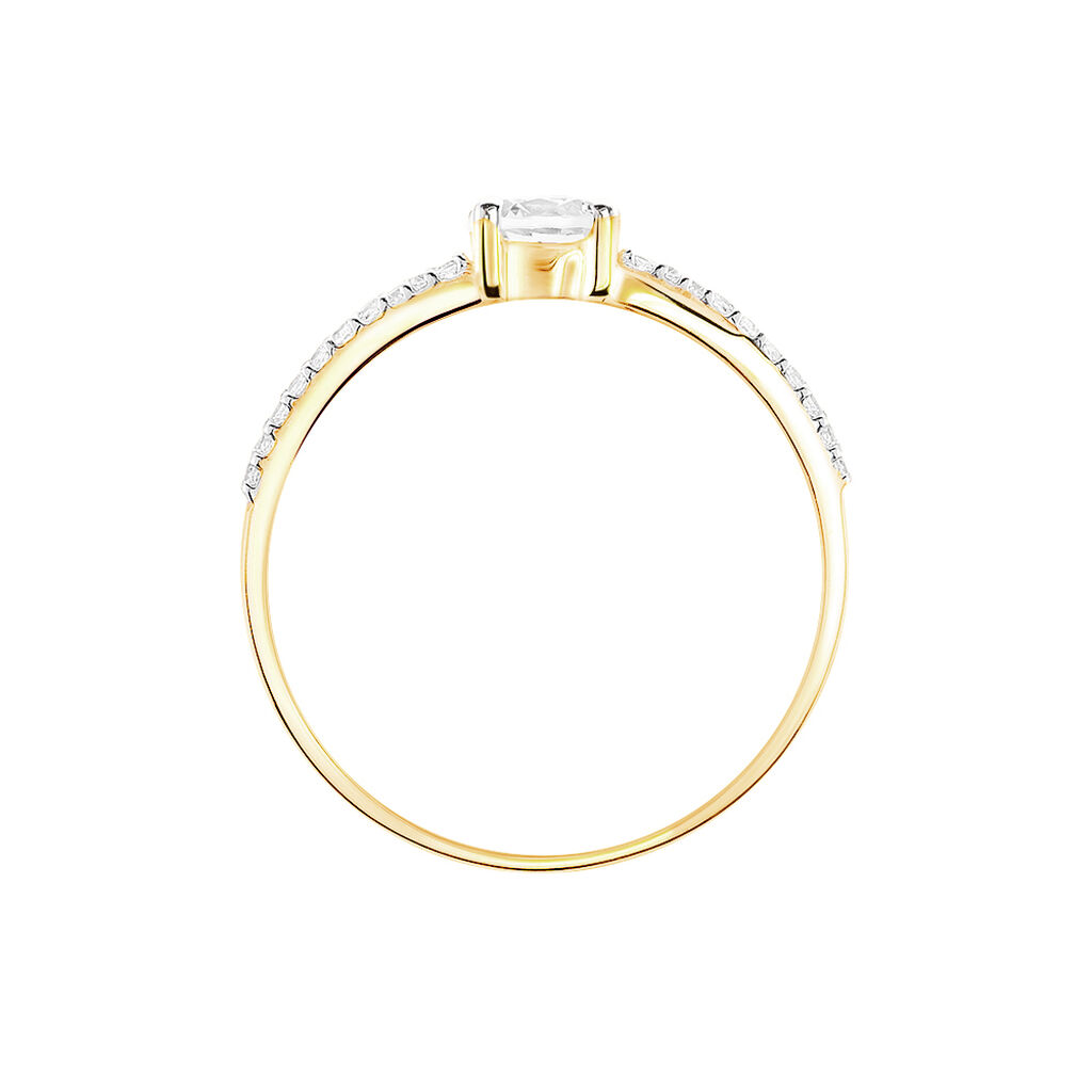 Bague Solitaire Jessa Or Jaune Oxyde De Zirconium