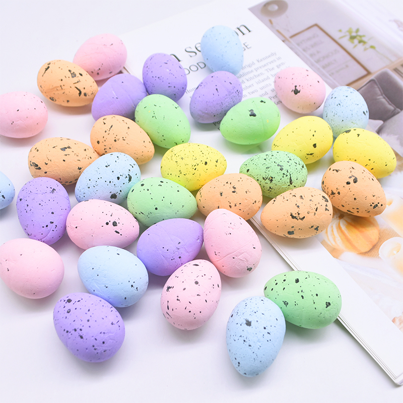 (20er Set) Schaumstoff Deko Ostereier Accessoire für Ostern - Bunt