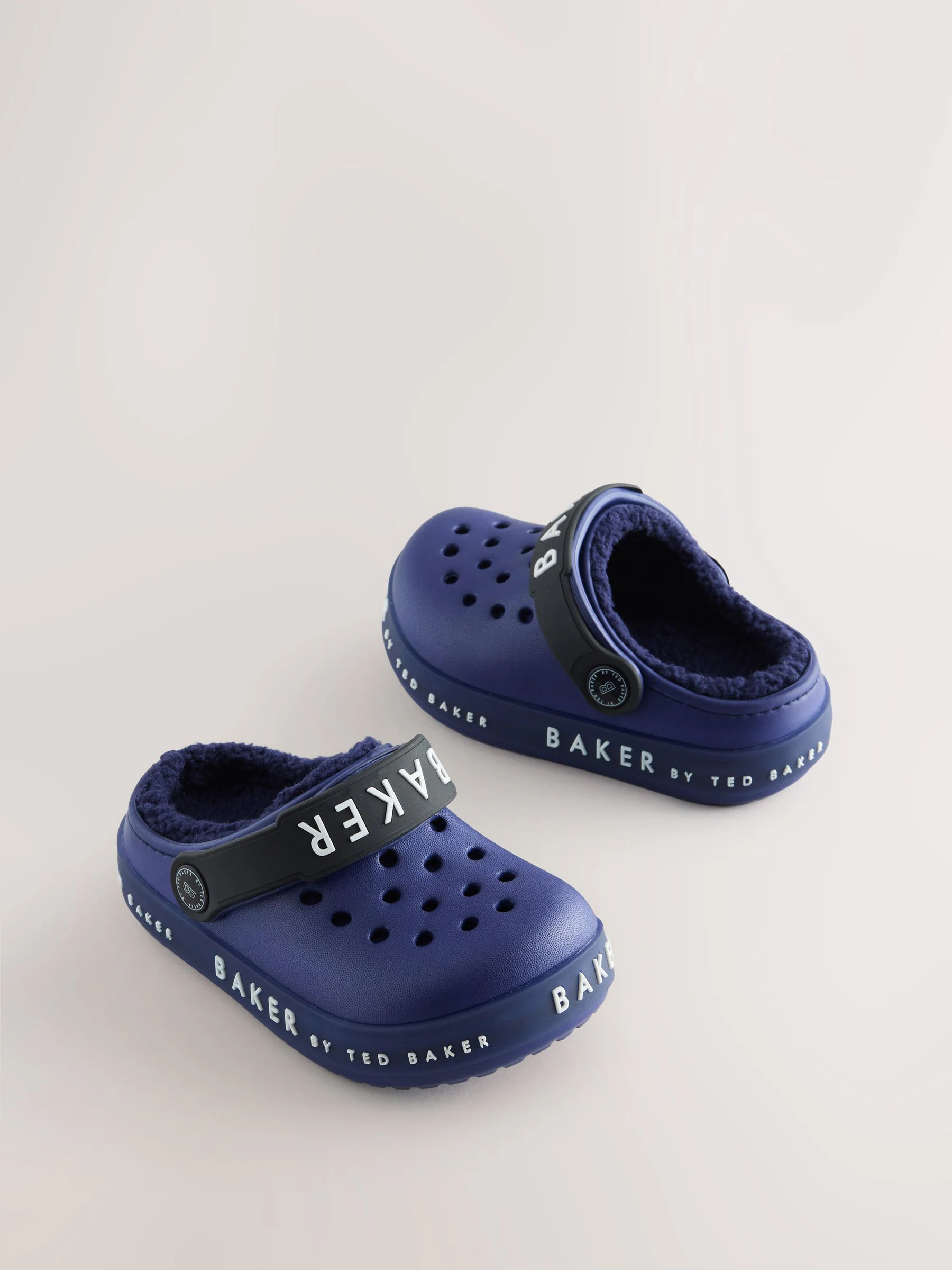 Blauw - Baker by Ted Baker Borg Lined Clog Slippers