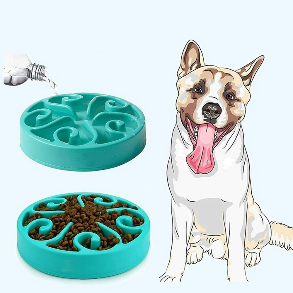 Hunde Anti-Schling Futter Napf Haustier Spiel Labyrinth Schüssel - Schwarz
