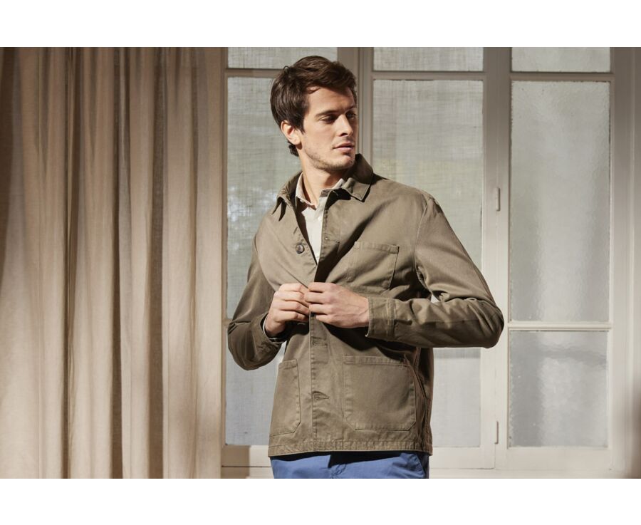 Veste coton homme Taupe foncé II - FÉLICIEN