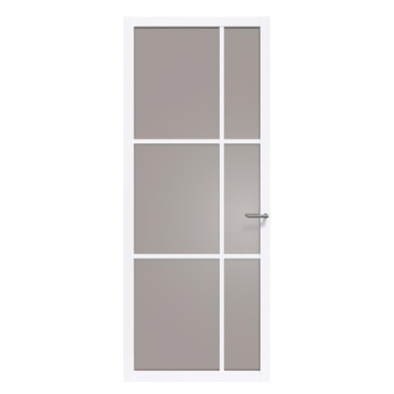 Arne & Bodil binnendeur ABE106 brons glas - extra wit afgelakt