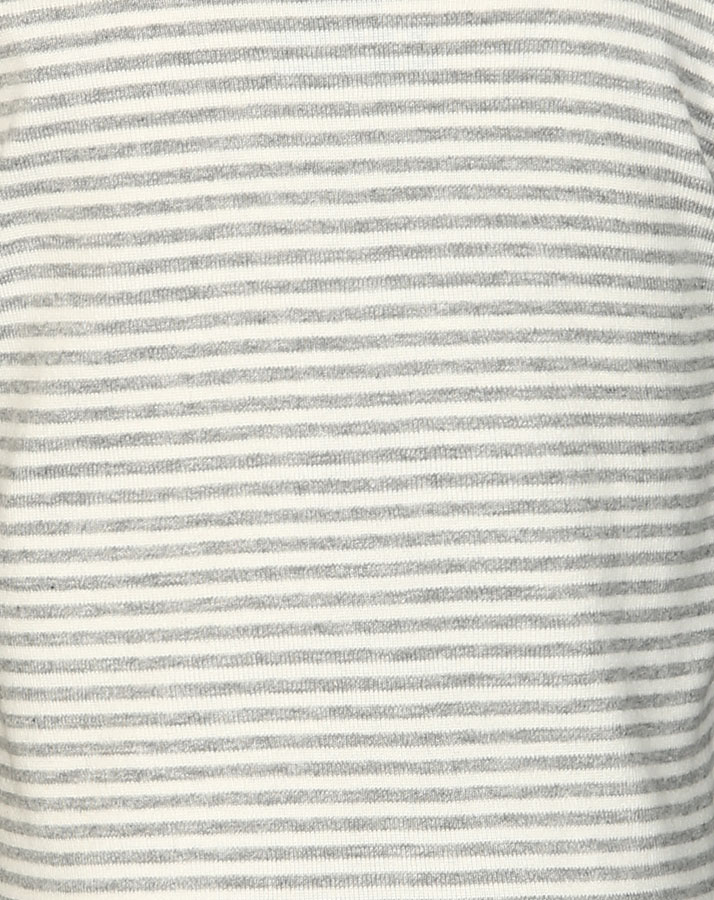 T-Shirt DAMLA gestreift in grau melange