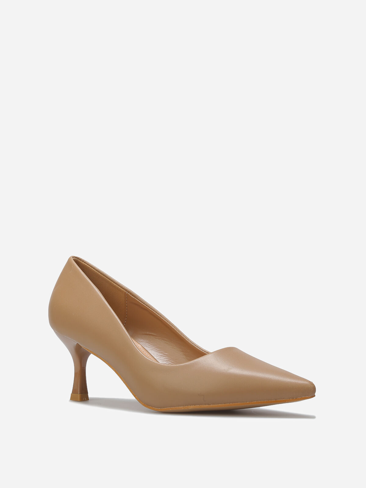 Escarpins pointus en simili- Taupe