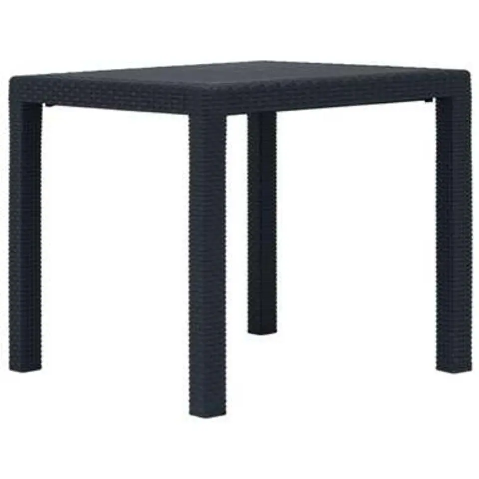 vidaXL - Tuintafel - Antraciet - Kunststof - 79 x 79 x 72 cm