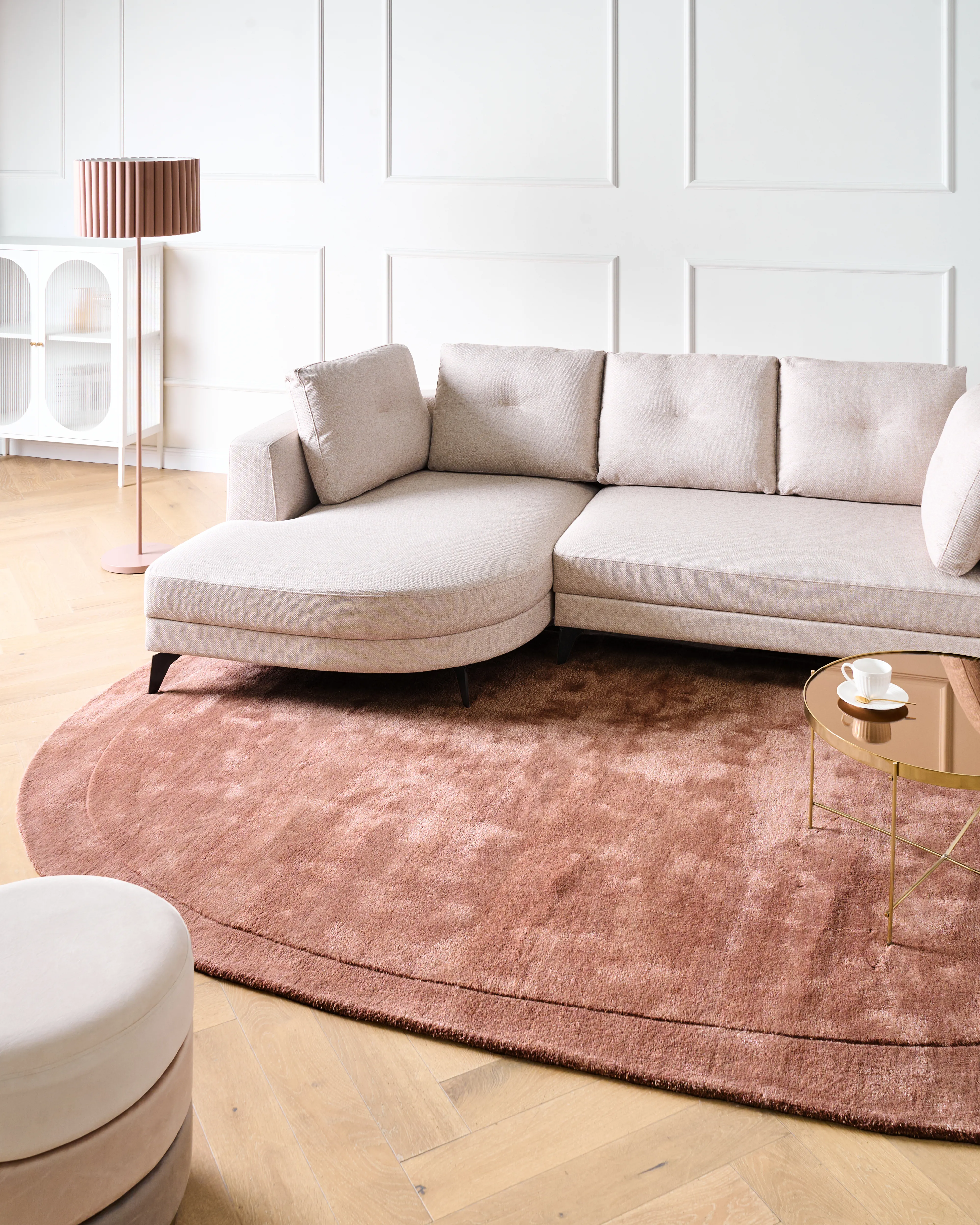 Vloerkleed MITHA Bruin 200 x 300 cm Viscose