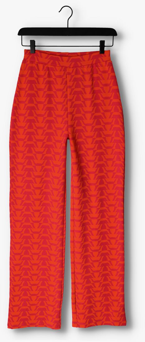ALIX THE LABEL rode alix the label flared broek ladies knitted two tone bull pants