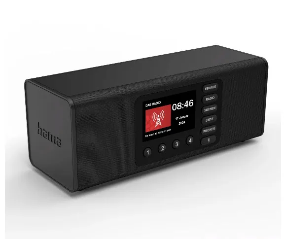 Hama DR2002BT, Personlig, Digital, DAB, DAB , FM, 10 W, TFT, 10,9 cm (4,3