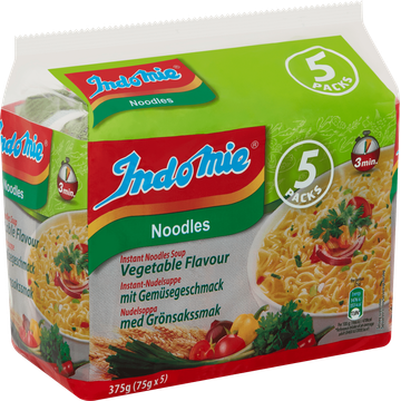 Indomie Instant Noodles Soup Vegetable Flavour 5 x 75 g