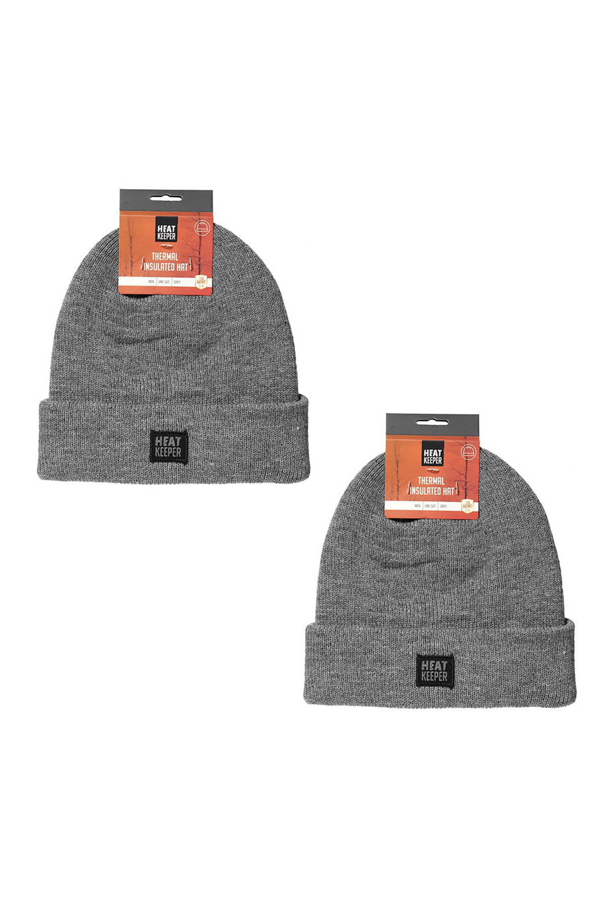 Heatkeeper thermo muts - set van 2 grijs