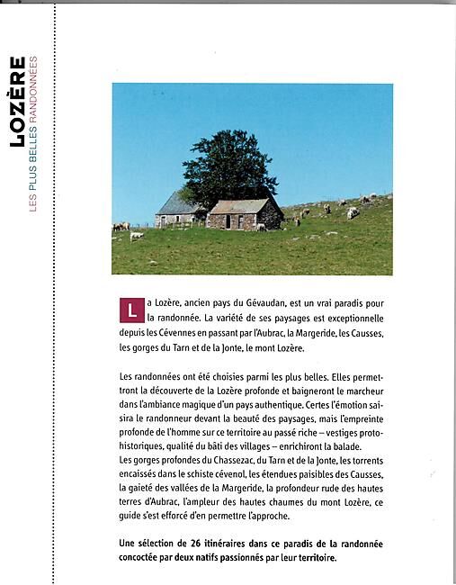 GLENAT - LOZERE LES PLUS BELLES RANDONNEES