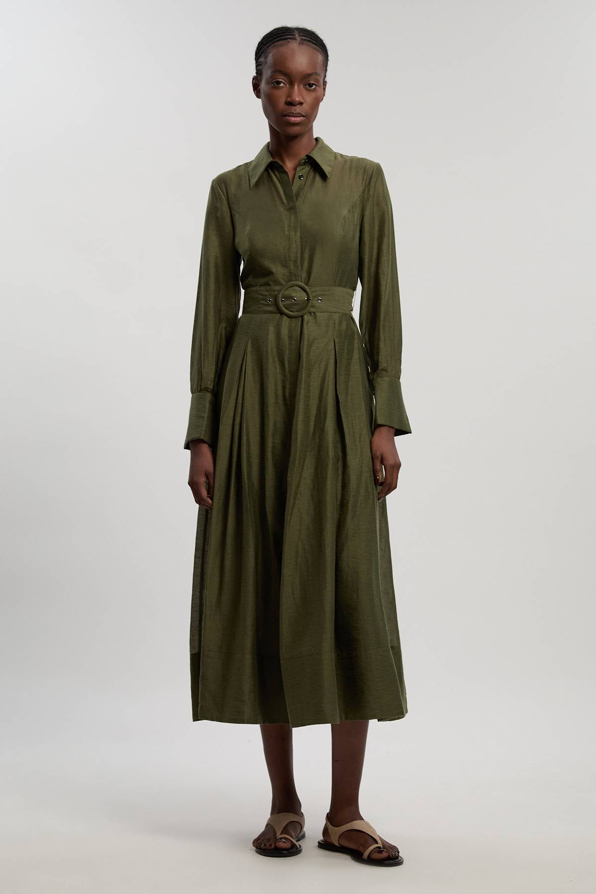 KarenMillen Robe Chemise Midi Tissée En Organdi Petite Taille