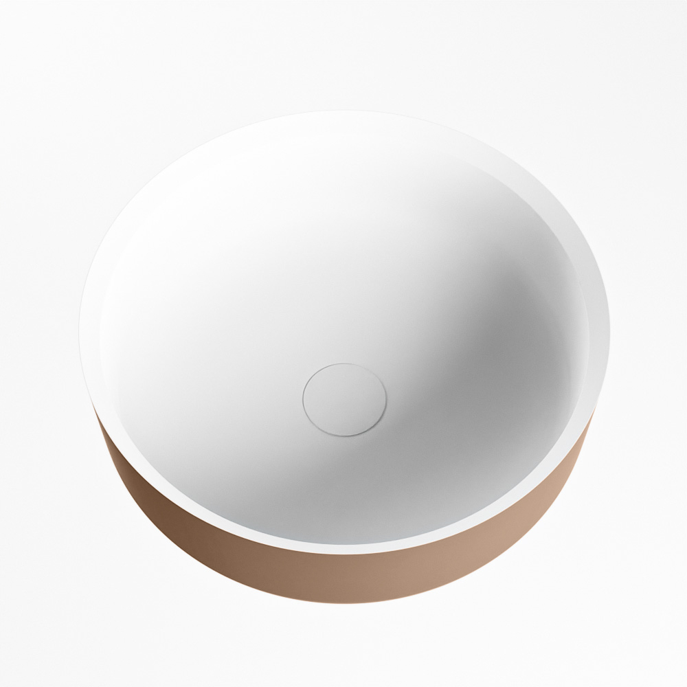 Mondiaz Coss Solid Surface waskom 36cm rust / talc