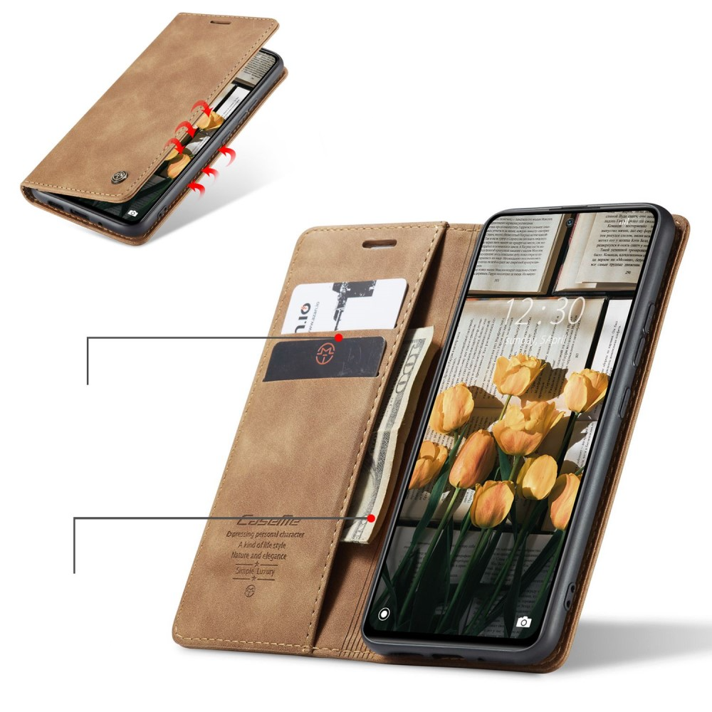 Xiaomi 12 Leder Tasche Flip Wallet Etui mit Kartenfächern - Braun
