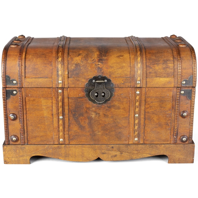 Truhe - aus Holz - 51 x 28 x 31 cm
