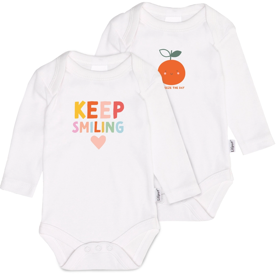 Liliput Langarmbody Keep Smiling weiss