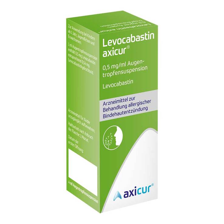 Levocabastin axicur 0,5 mg / ml Augentropfensuspension , 4 ml