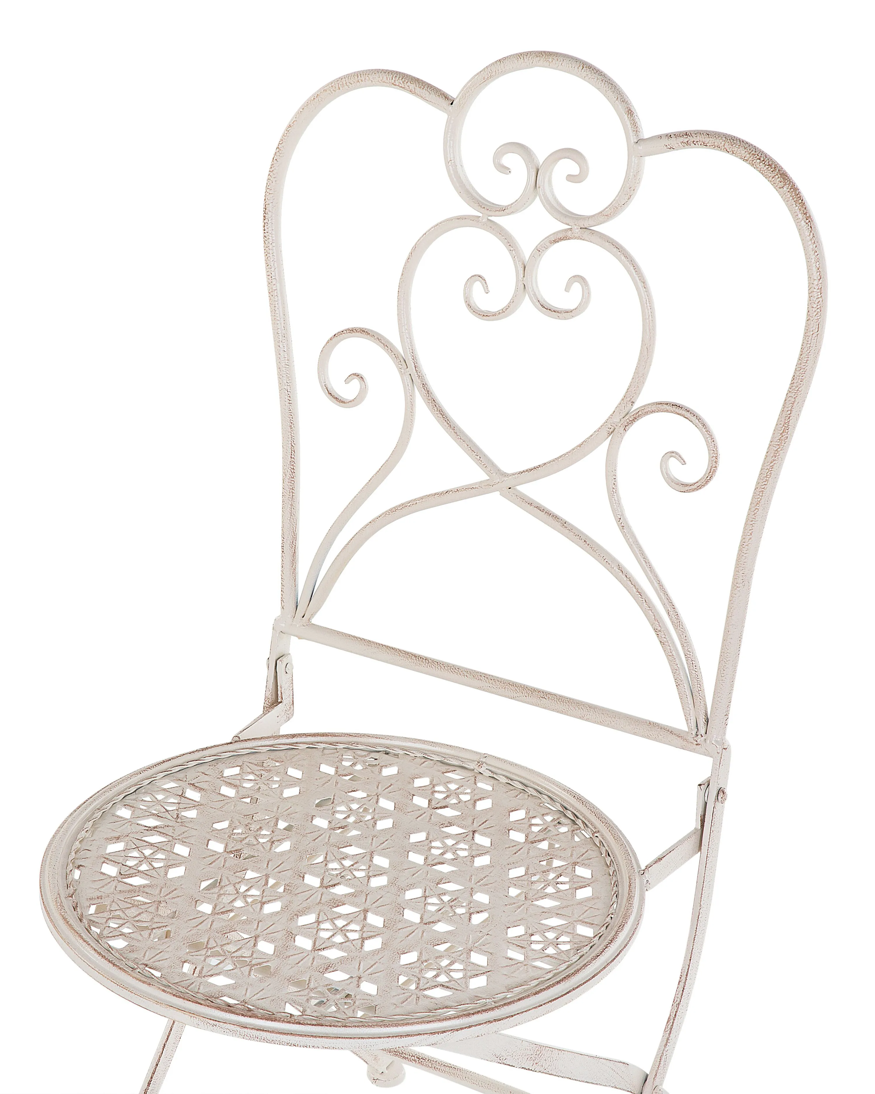 Set van 2 tuinstoelen TRIESTE inklapbaar Metaal Lichtbeige