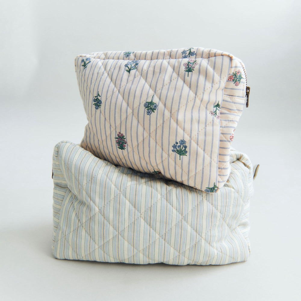 Køb Wheat Blue Ocean Stripe Wash Taske Large Ziggi