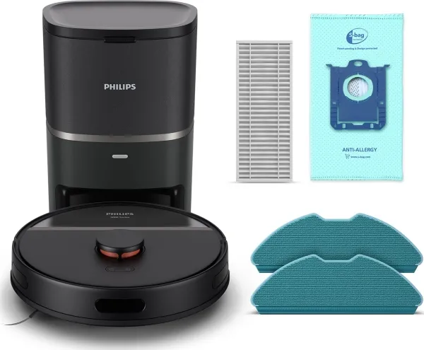 Philips XU3100/01, Støvpose, Sort, Metallic, Acrylonitrilbutadienstyren, 3 L, 66 dB, 0,35 L