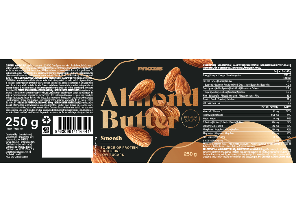 PASTA PROZIS AMÊNDOA CREMOSA 250G