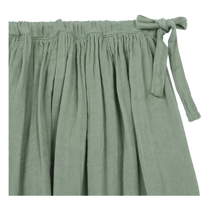 Numero 74 Jupe Longue Ava Coton Bio | Vert argile