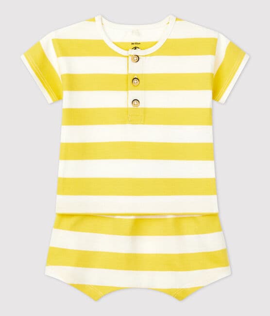 Ensemble 2 pièces rayé en jersey bébé