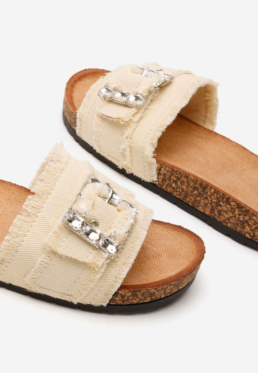 Mules plates femme beige Netty