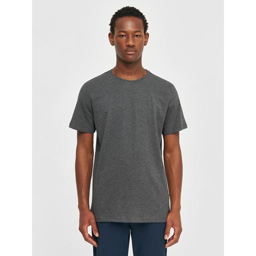 Knowledge Cotton Apparel Agnar Basic T-shirt, Dark Grey Melange, L