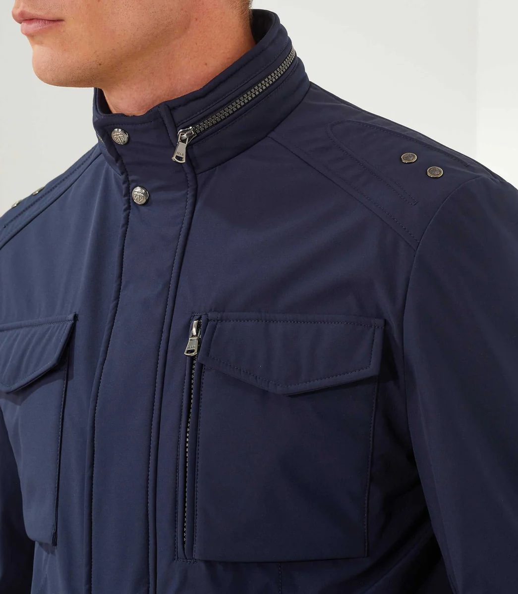 Parka multipoche marine 