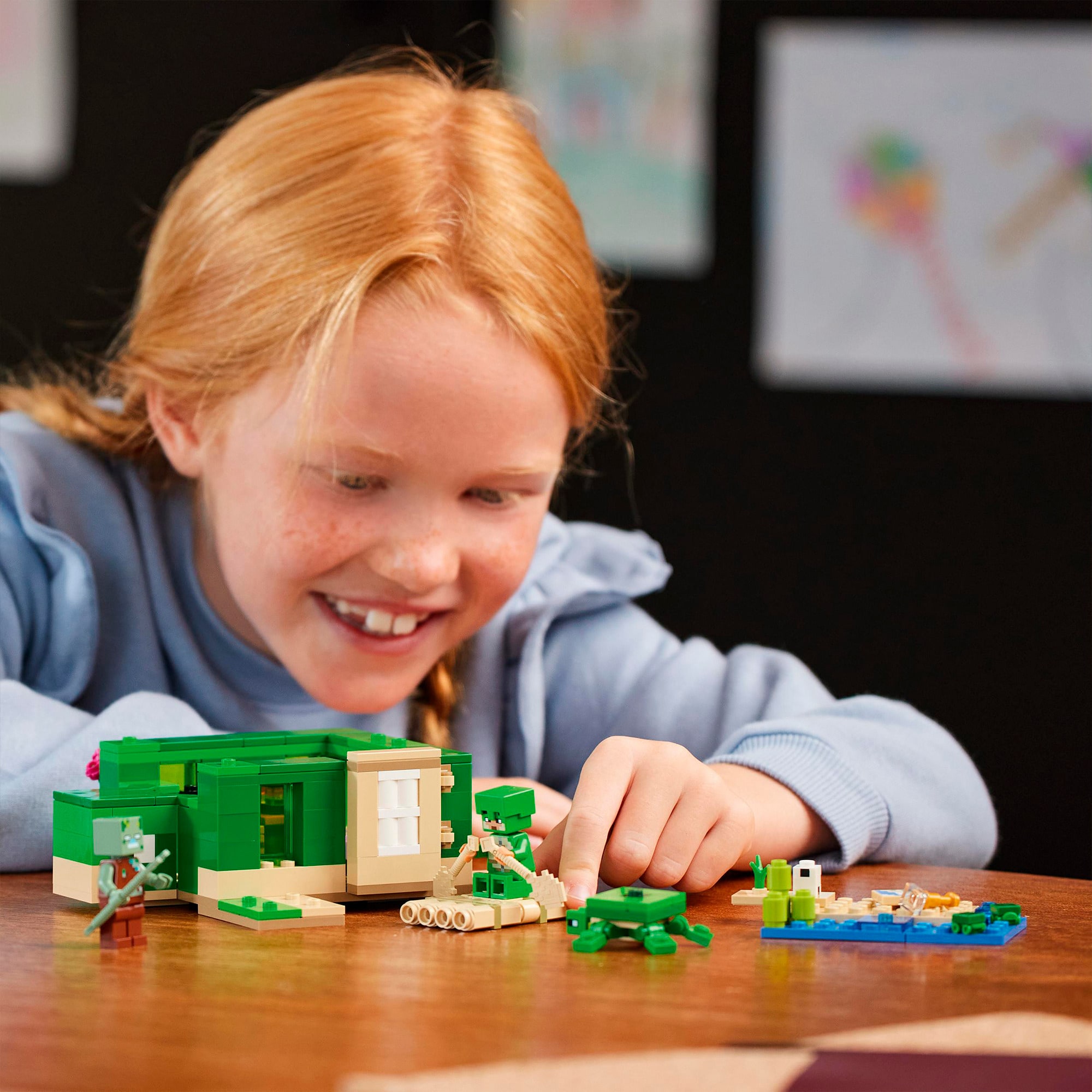 LEGO Konstruktionsspielzeug Minecraft Das Schildkrötenstrandhaus