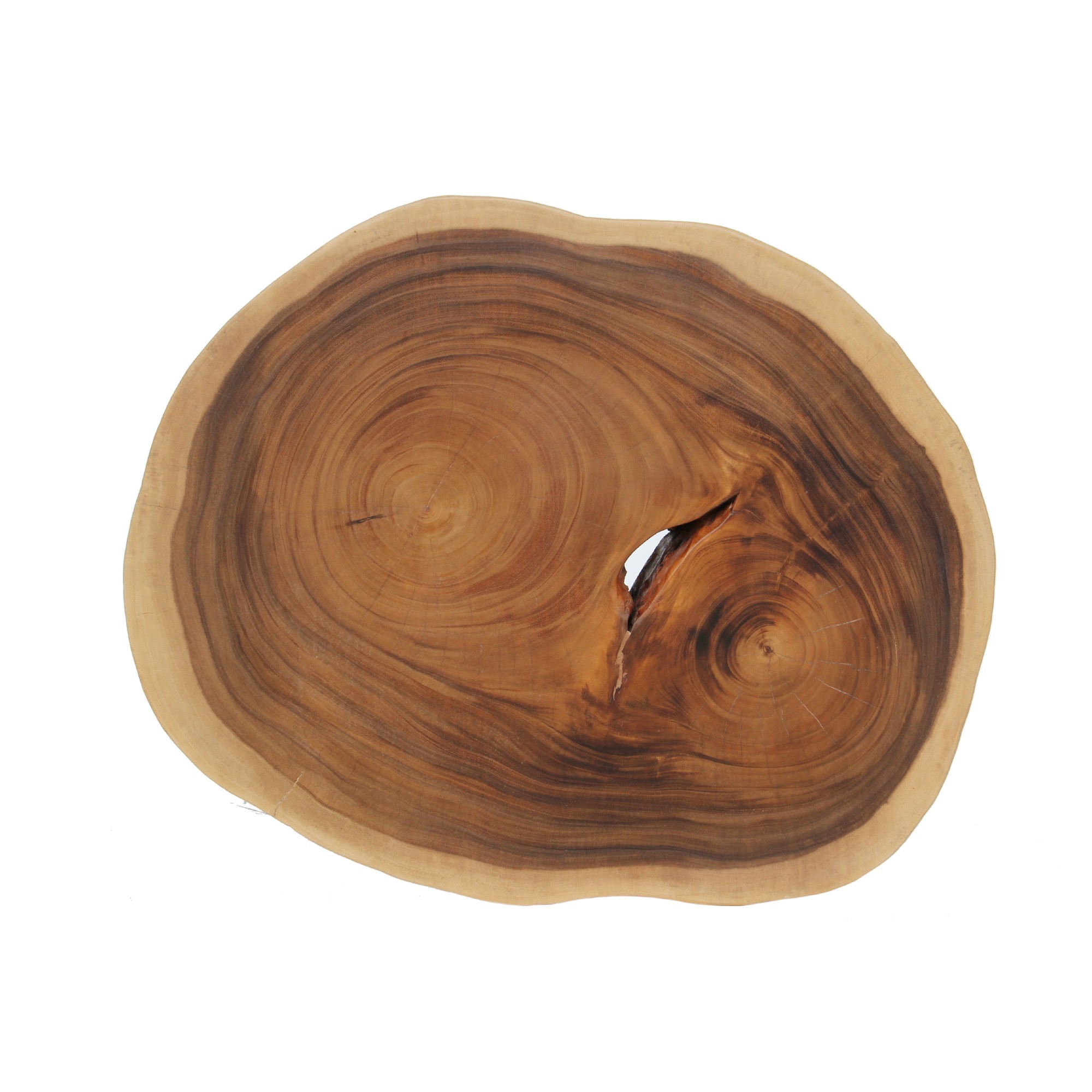 Couchtisch, massive Tischplatte, Akazie, natur, T ca. 80 cm, B ca. 100 cm, H 35 cm von fischer's lagerhaus