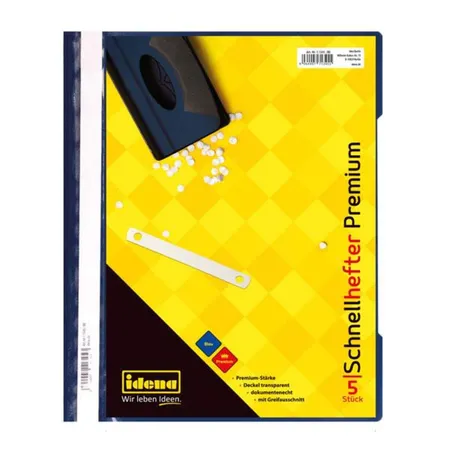 Idena Schnellhefter A4 PP 5er Premium blau