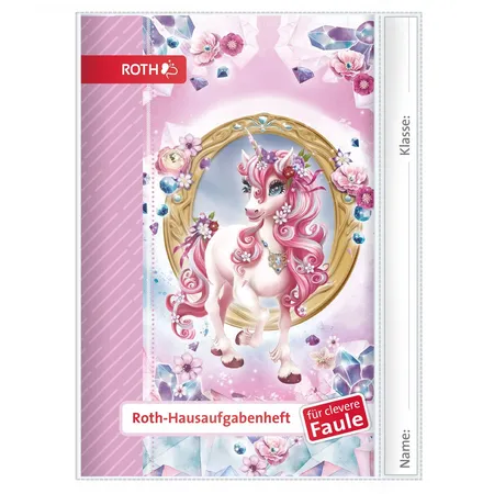 Roth Hausaufgabenheft Kids und Tiere für clevere Faule Einhorn Beauty, A5