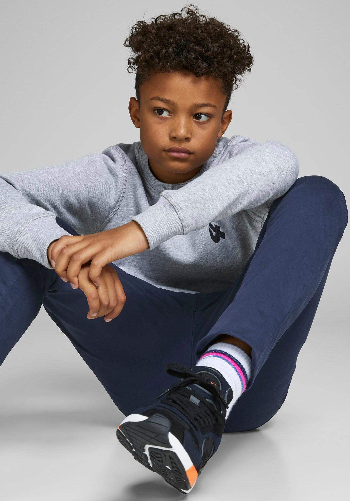 Jack & Jones Junior Chinos »JPSTMARCO bequem, elastisch, pflegeleicht«  unifarben, casual, slim fit, Web