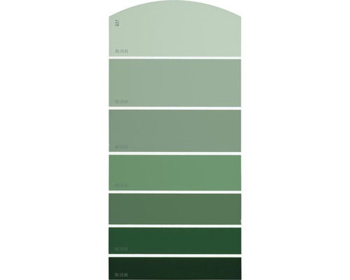 Kleurstaalkaart, kleurenkaart G27, kleur wereldgroen, 21x10 cm