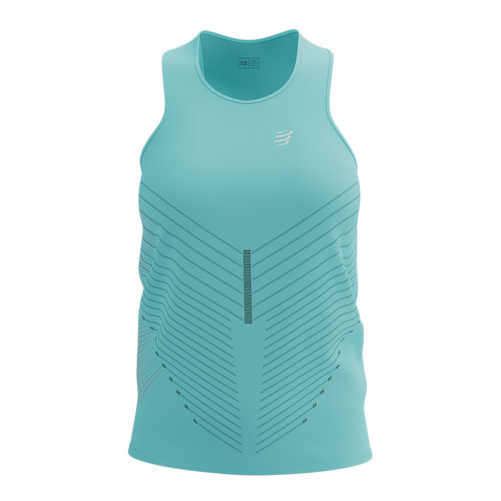 Compressport PERFORMANCE - Débardeur Femme aqua/hot pink