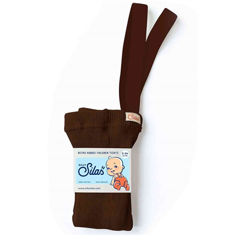 Footed Tights Chocolate Brown - Silly Silas