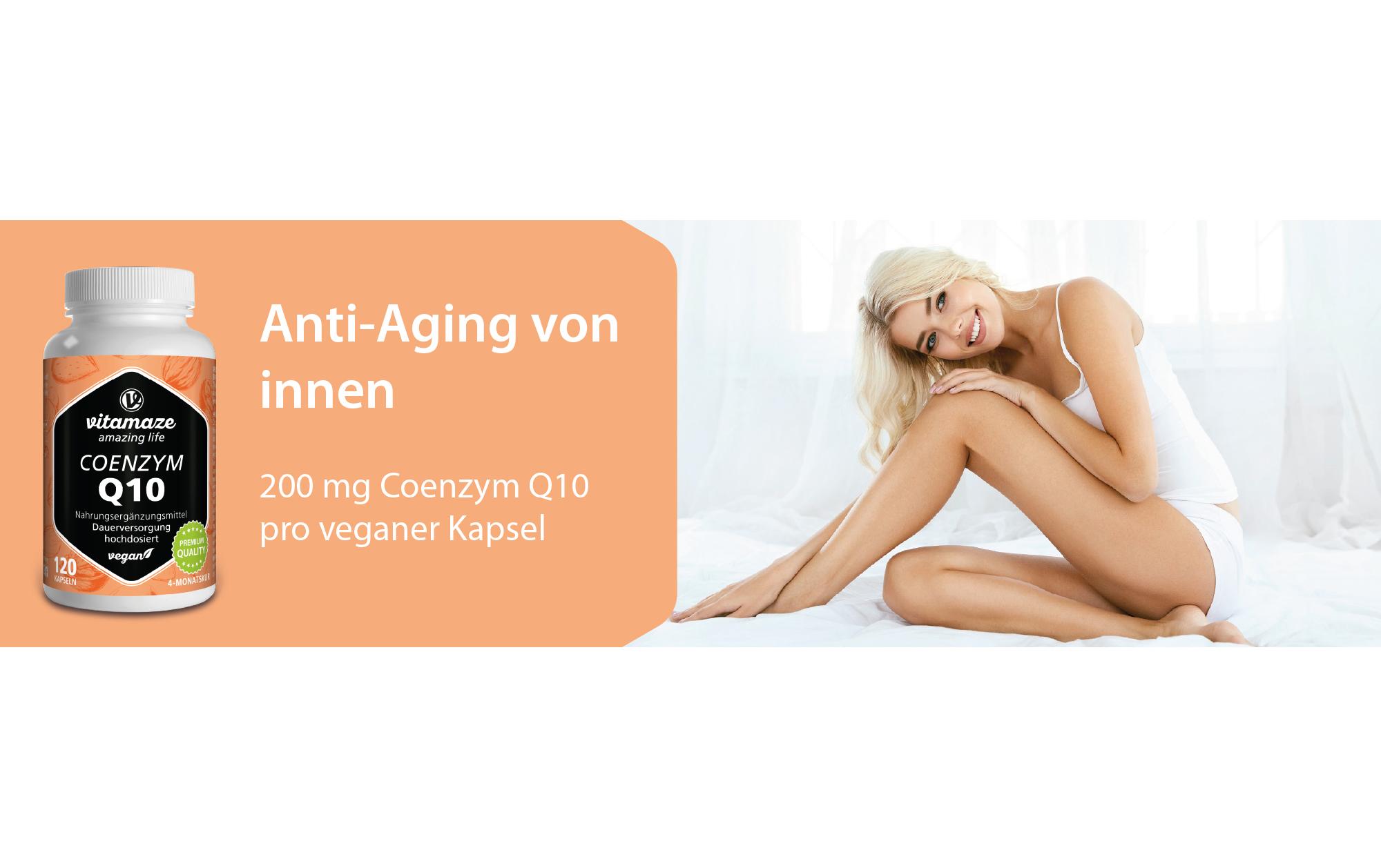 Coenzym Q10 120 KapselnVegane Nahrungsergänzung für Anti-Aging