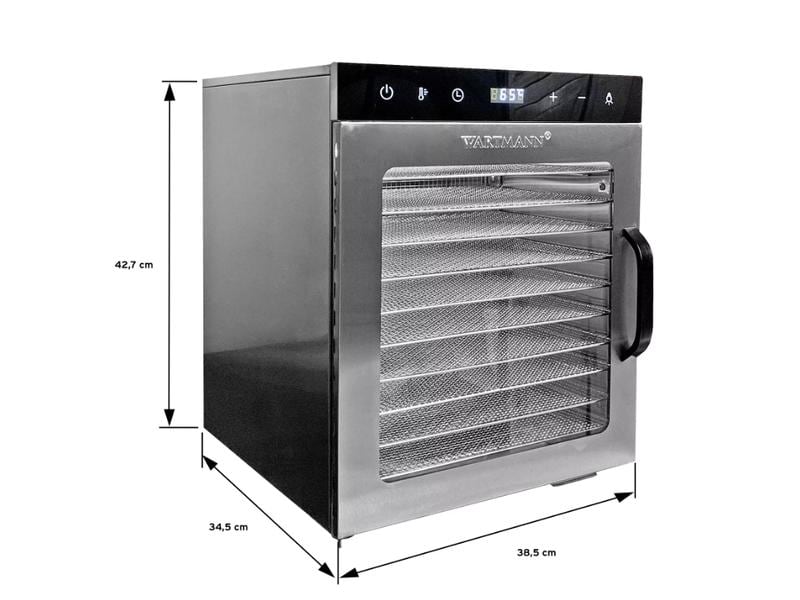 Wartmann Dörrgerät WM-2110 DH, Silber Dörrautomat mit 800 W Leistung