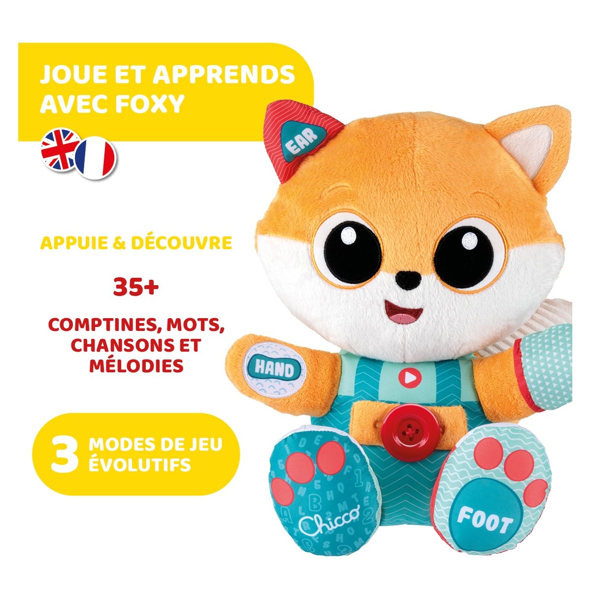 Peluche interactive renard bilingue Foxy