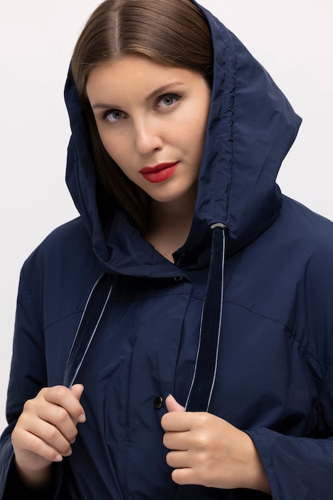 Jacke, Futter herausnehmbar, A-Linie, Kapuze
