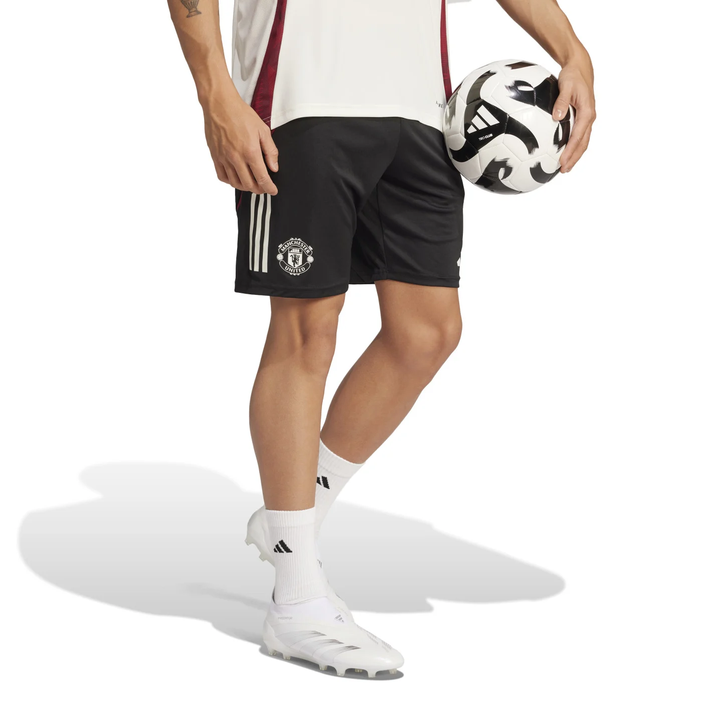 Adidas Manchester United Trainingsbroekje 2024-2025 Zwart Wit Rood