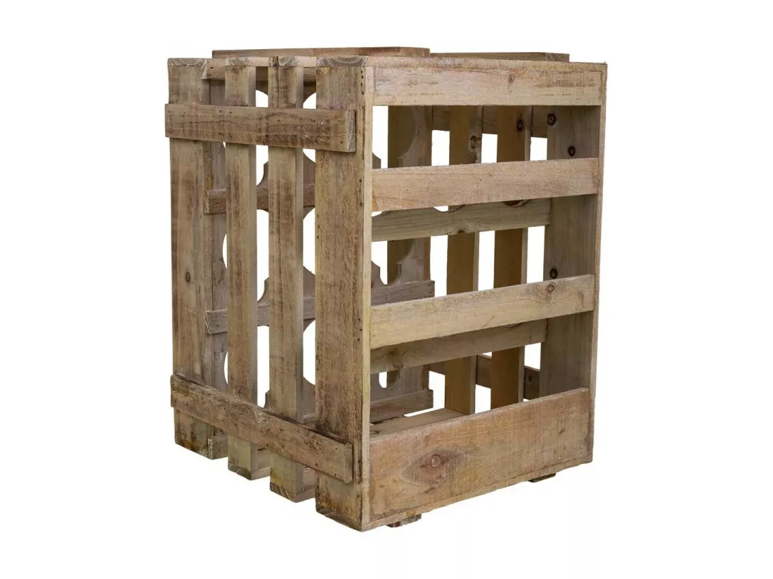 Tiroir casier à vin en bois marron 33x32,5x43h