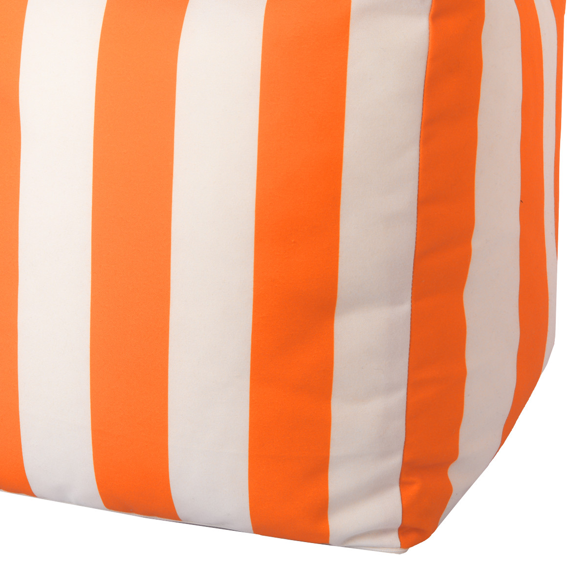 My Home Sitzpouf in Würfelform orange / weiss